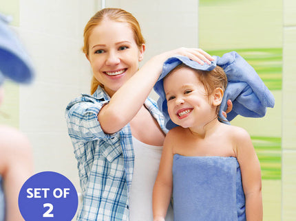 2 Pack Bath Sheets Set Cotton Extra Large Towel Blue