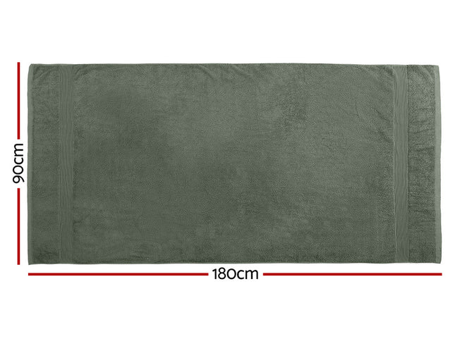 2 Pack Bath Sheets Set Cotton Extra Large Towel Green