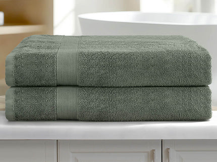 2 Pack Bath Sheets Set Cotton Extra Large Towel Green
