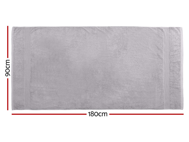 2 Pack Bath Sheets Set Cotton Extra Large Towel Grey