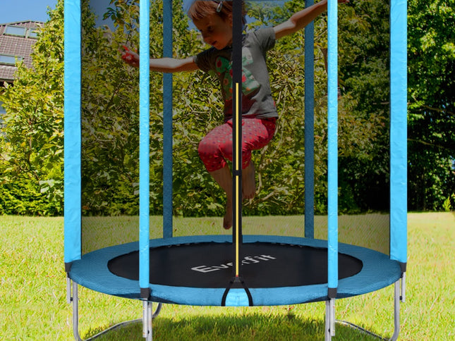 Everfit Trampoline 6FT Kids Trampolines Safety Net Pad Round Blue