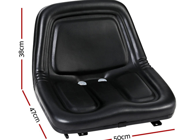 Giantz Tractor Seat Forklift Excavator Universal Backrest Truck Chair PU Leather