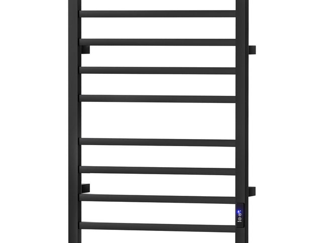 Devanti Heated Towel Rail 8 Square Bars with Timer Electric Heater Warmer Rack