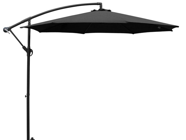 Instahut 3m Outdoor Umbrella Cantilever Beach Garden Patio Black