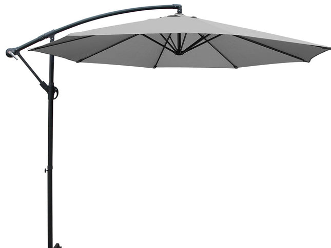 Instahut 3m Outdoor Umbrella Cantilever Beach Garden Patio Grey