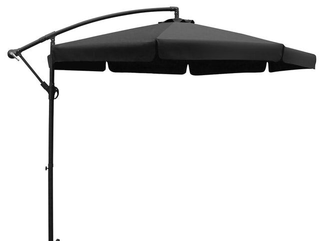 Instahut 3m Outdoor Umbrella Cantilever Garden Beach Patio Black