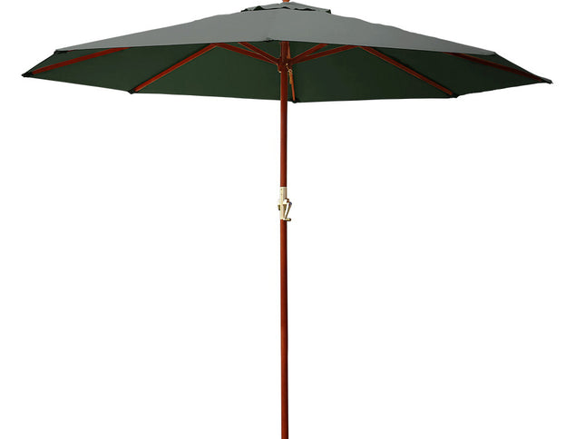 Instahut 3m Outdoor Umbrella Pole Umbrellas Beach Garden Sun Stand Patio Charcoal