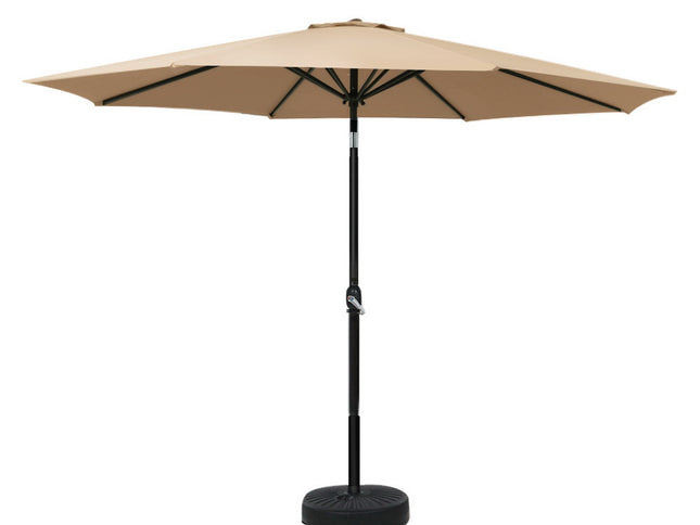 Instahut 3m Outdoor Umbrella w/Base Pole Tilt Beach Garden Patio Beige