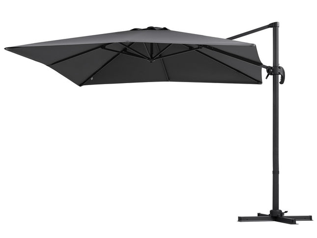 Instahut Outdoor Umbrella 3m Umbrellas Cantilever Stand Sun Roma 360 Degree Charcoal