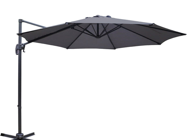 Instahut 3m Outdoor Umbrella Cantilever 360 Degree Tilt Beach Roma Charcoal