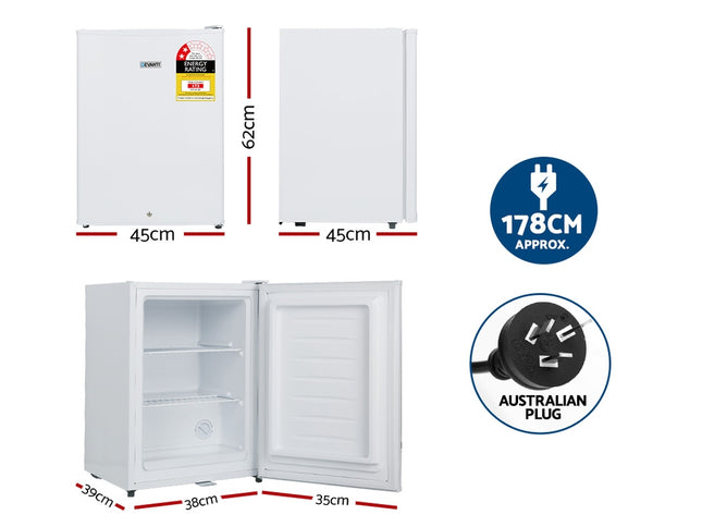 Devanti 60L Upright Freezer Fridge White