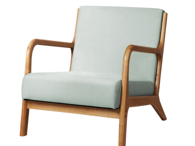 Artiss Armchair Fabric Grey Olive