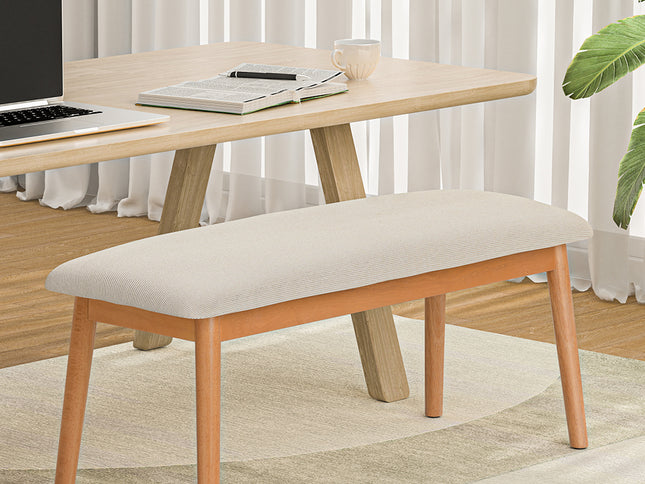 Artiss Dining Bench Upholstery Seat Wooden Chair 106cm