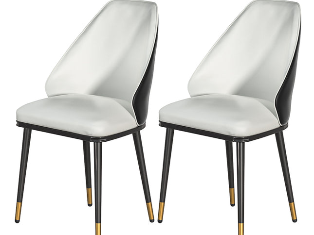 Artiss Dining Chairs Set of 2 Leather Seat Beige and Black