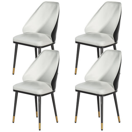 Artiss Dining Chairs Set of 4 Leather Seat Beige and Black