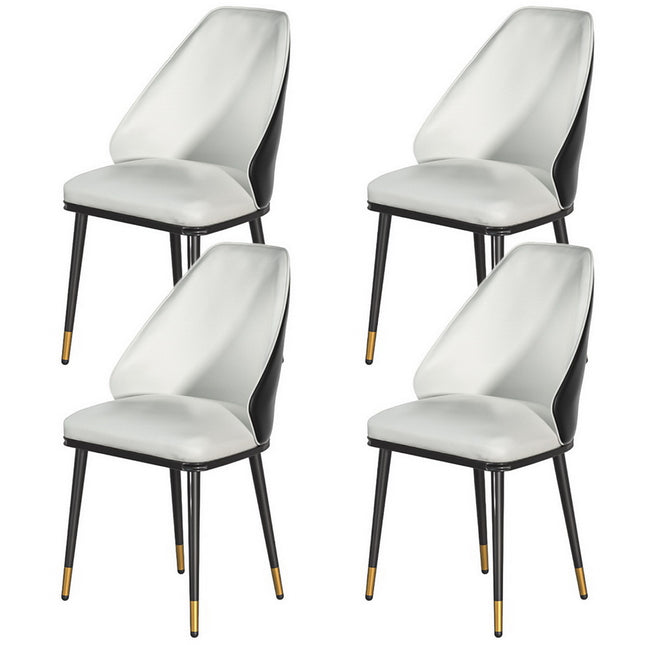 Artiss Dining Chairs Set of 4 Leather Seat Beige and Black