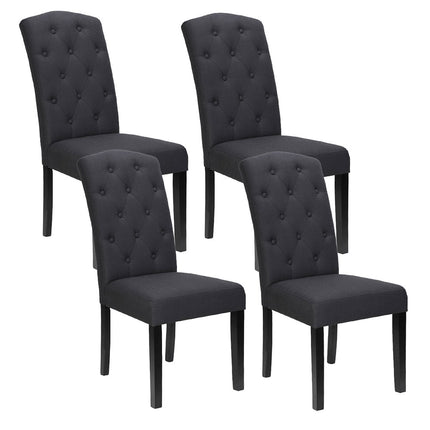Artiss Dining Chairs Set of 4 Linen Parsons Chair Dark Grey