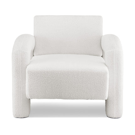 Artiss Armchair Accent Chair Lounge Sofa Couch Curved Seat Boucle White