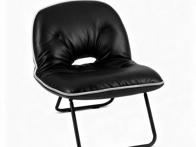 Artiss Foldable Chair 2-In-1 Armchair Lounge Chair Portable Black