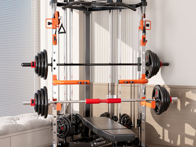 SmartFit C3 Max multi functional trainer smith machine with 130kgs pin loaded weights Machine with attachment