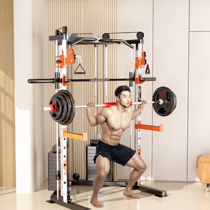 SmartFit C3 Max multi functional trainer smith machine with 130kgs pin loaded weights Machine with attachment