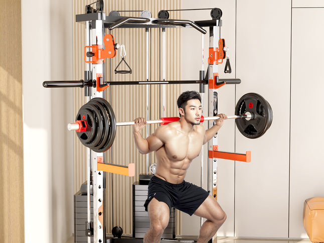 SmartFit C3 Max multi functional trainer smith machine with 130kgs pin loaded weights Machine with attachment
