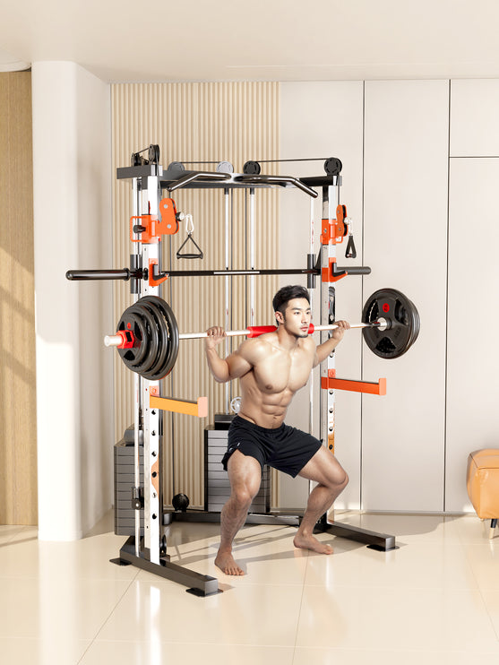 SmartFit C3 Max multi functional trainer smith machine with 130kgs pin loaded weights Machine with attachment