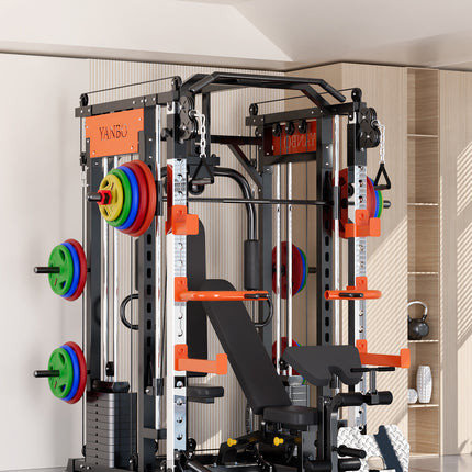 SmartFit M1 Ultra Leg Press and Chest Fly Multi Functional Training Smith Machine Home Gym with 130kgs pin loaded package