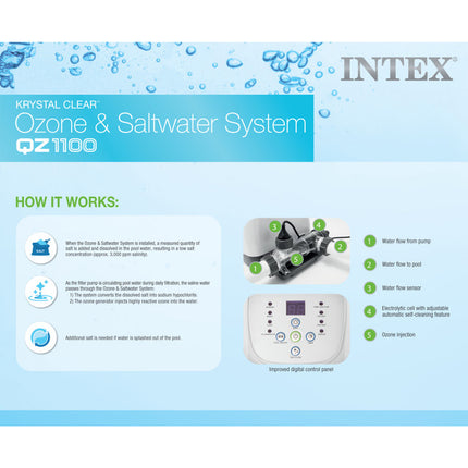 Krystal Clear Ozone and Saltwater Pool Chlorine System QZ1100 - 60,000 Litres 26666