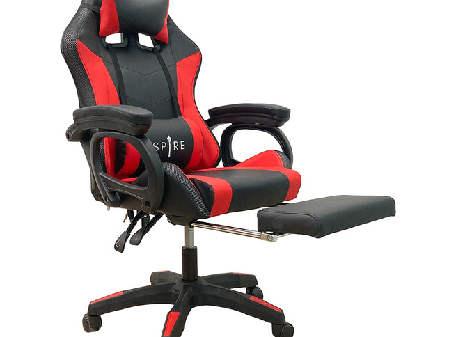 Spire Onyx Gaming/Office Chair w/ RGB Lighting And Massager Red And Black - 815ER