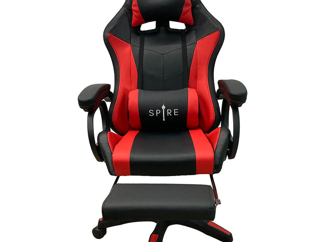 Spire Onyx Gaming/Office Chair w/ RGB Lighting And Massager Red And Black - 815ER