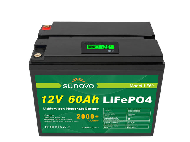 Samland 12V 60AH Deep Circle Lifepo4 Lithium Battery Rechargeable