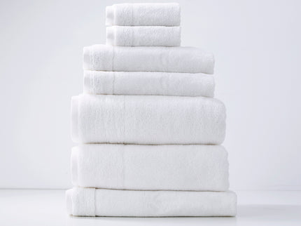 Aireys 650 GSM Zero Twist 7 Piece Snow Bath Towel by Renee Taylor