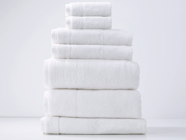 Aireys 650 GSM Zero Twist 7 Piece Snow Bath Towel by Renee Taylor