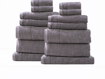 Aireys 650 GSM Zero Twist 14 Piece Vapour Bath Towel by Renee Taylor