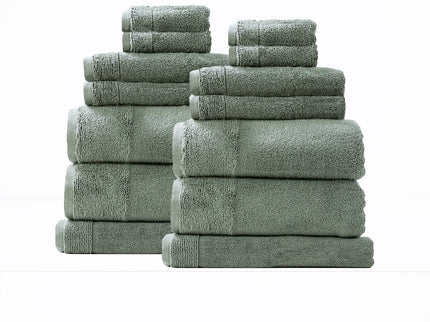 Aireys 650 GSM Zero Twist 14 Piece Agave Bath Towel by Renee Taylor