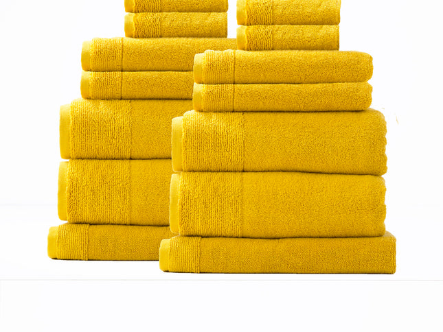 Aireys 650 GSM Zero Twist 14 Piece Basil Bath Towel by Renee Taylor
