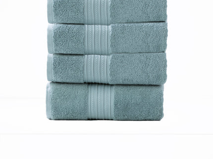 Brentwood 650 GSM Low Twist 4 Piece Bath Gray Mist Towel by Renee Taylor