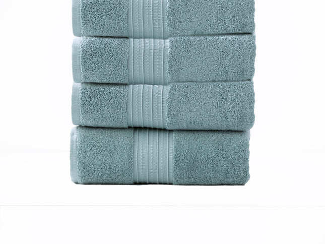 Brentwood 650 GSM Low Twist 4 Piece Bath Gray Mist Towel by Renee Taylor