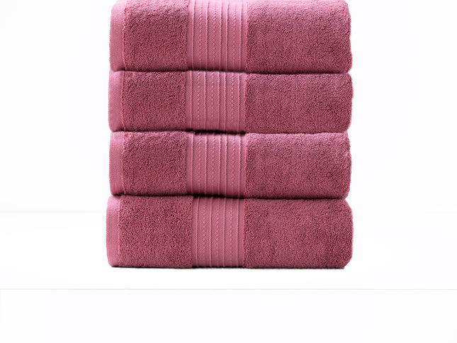 Brentwood 650 GSM Low Twist 4 Piece Bath Rosebud Towel by Renee Taylor