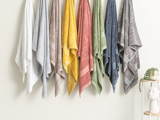 Stella 650 GSM Soft Bamboo Cotton 14 Piece Silver Bath Towel by Renee Taylor