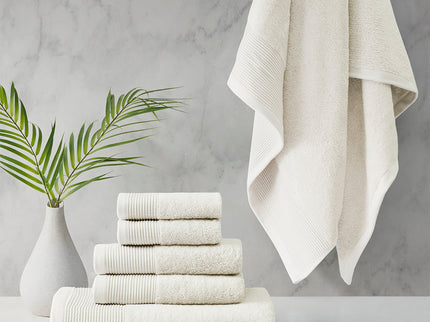 Retreat Cotton Tencel Antimicrobial 6 Piece Ivory Towel Set by Cloud Linen