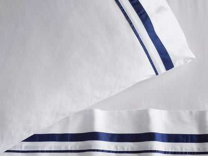 Cloud 1000 TC Egyptian Cotton White Navy Split King Sheet sets by Renee Taylor