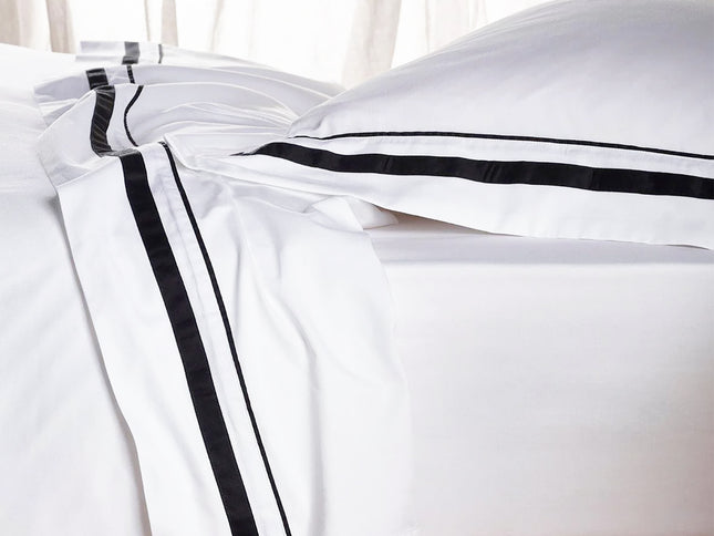 Cloud 1000 TC Egyptian Cotton White Charcoal Deep Queen Sheet sets by Renee Taylor