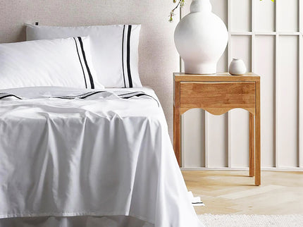 Cloud 1000 TC Egyptian Cotton White Charcoal Split King Sheet sets by Renee Taylor