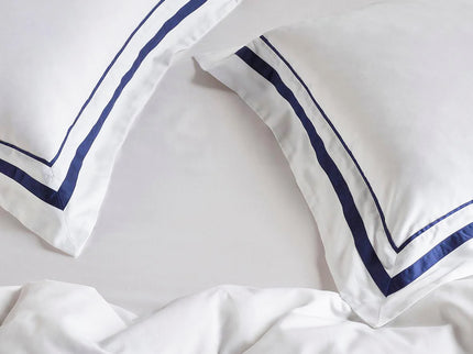 Cloud 1000 TC Egyptian Cotton White Navy European Pillowcase by Renee Taylor