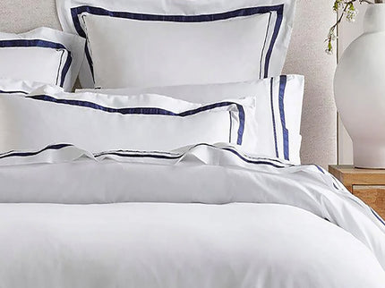 Cloud 1000 TC Egyptian Cotton White Navy European Pillowcase by Renee Taylor