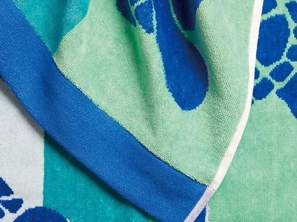 Renee Taylor 2 Pack Jacquard Velour Kids Beach Towel 75 x 150 cms Sealife Turtles