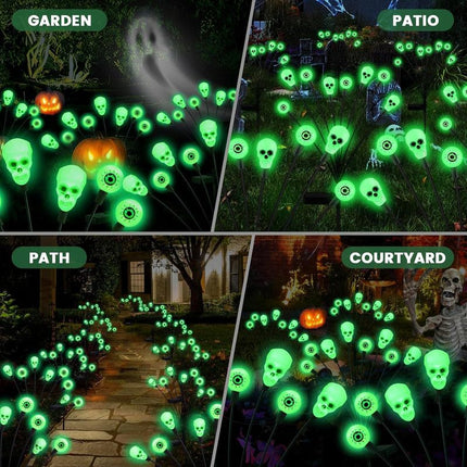 Halloween Decorations Outdoor, Scary Eyeball Lights,4PACKS 32LED,IP65 Waterproof,Halloween Decor for Garden/Yard/Patio/Lawn/Pathway(Green)