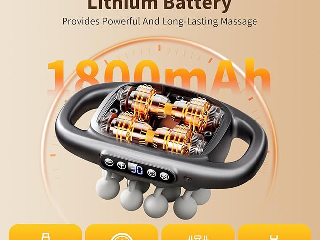 16-Head Massage Gun Set, Deep Tissue Percussion Massager with 3 Modes & 30 Intensities,Quiet Muscle Massage Gun for Back,Shoulders, Legs, Foot, Body Muscle Pain Relief Christmas gifts
